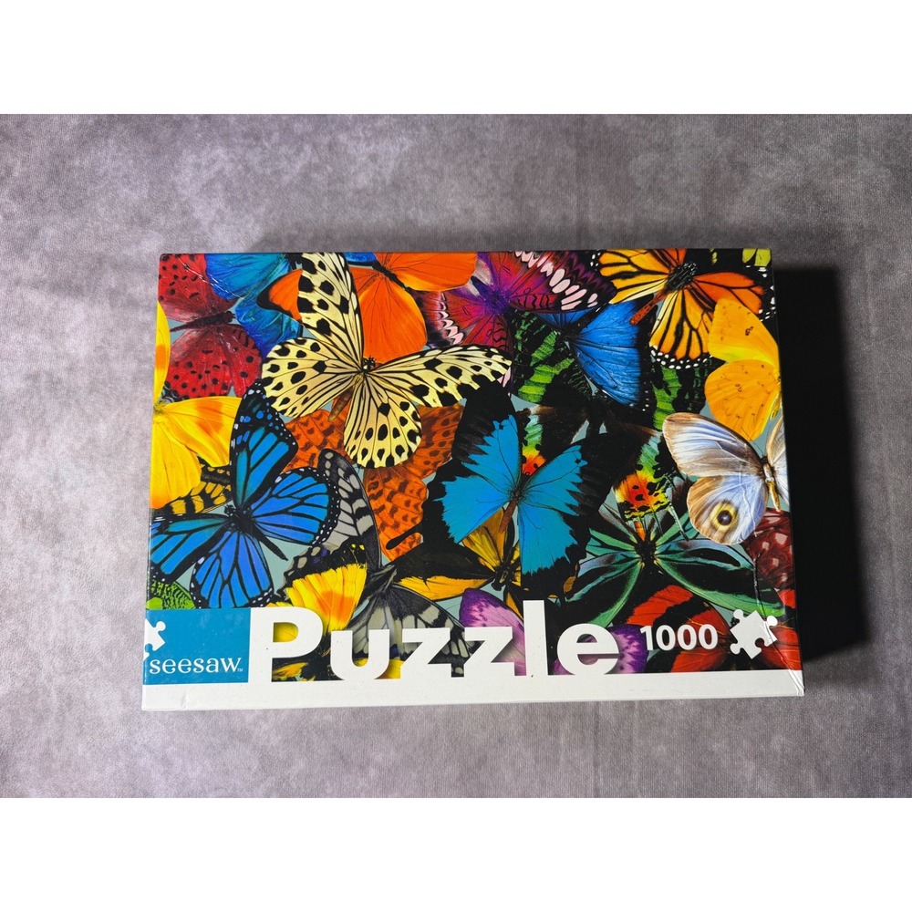 Seesaw Beautiful Butterflies 1000 Piece Jigsaw Puzzle Colorful Nature Art 12+